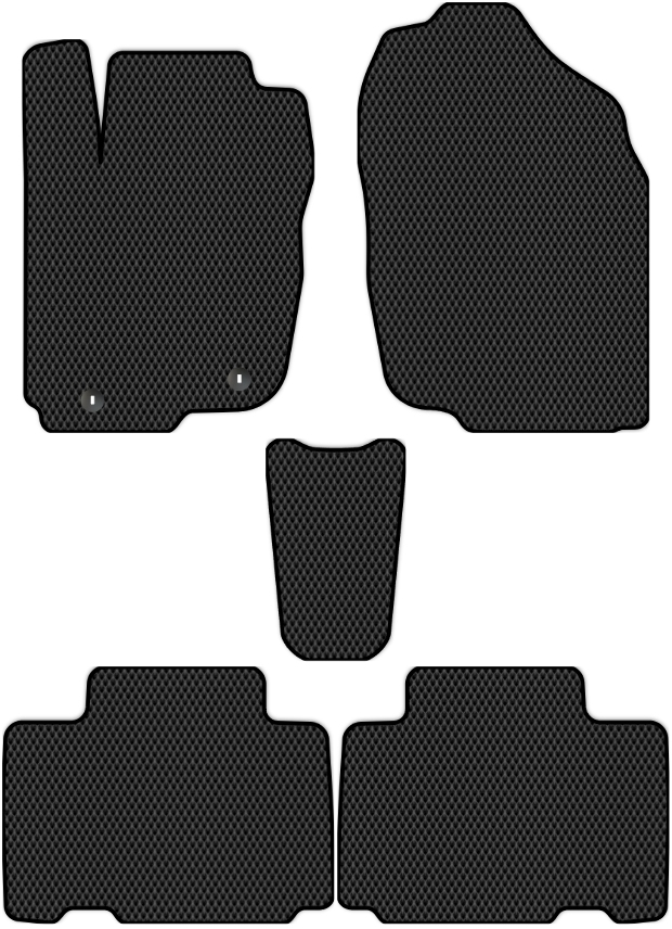 Коврики ЭВА "EVA сота" для Toyota Rav4 IV (suv / XA40) 2015 - 2019, черные, 5шт.