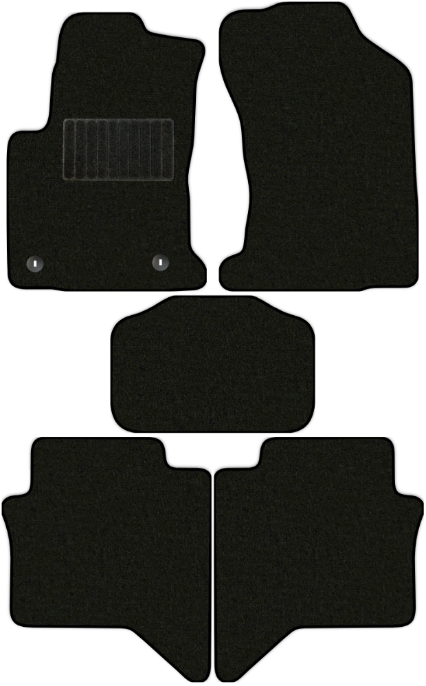 Коврики текстильные "Стандарт" для Toyota Hilux Pick Up (пикап / AN120) 2015 - Н.В., черные, 5шт.