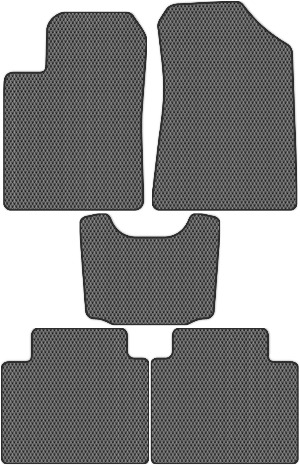 Коврики ЭВА "Ромб" для Hyundai Grandeur IV (седан / TG) 2005 - 2009, серые, 5шт.