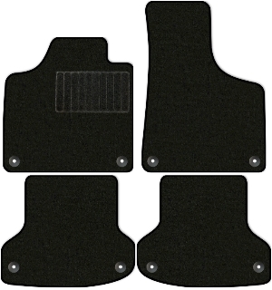 Коврики текстильные "Стандарт" для Audi A3 II (хэтчбек 5 дв / 8P) 2008 - 2012, черные, 4шт.