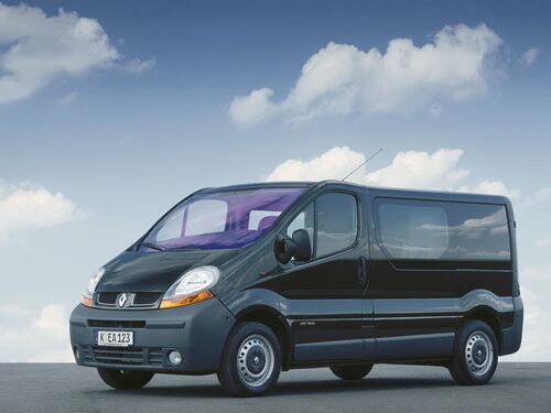 Коврики текстильные "Комфорт" для Renault Trafic (минивэн / JL) 2001 - 2006, темно-серые, 2шт.