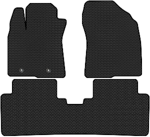 Коврики "EVA сота" в салон Toyota Avensis III (седан / (T270) ZRT271) 2011 - 2012, черные 3шт.