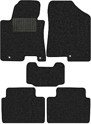 Коврики текстильные "Классик" для Hyundai i30 II (хэтчбек 5 дв / GD) 2015 - 2017, темно-серые, 5шт.