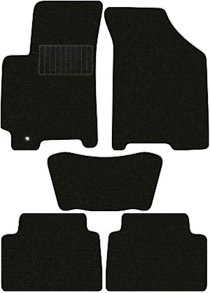 Коврики текстильные "Стандарт" для Chevrolet Lacetti (универсал / J200) 2004 - 2013, черные, 5шт.